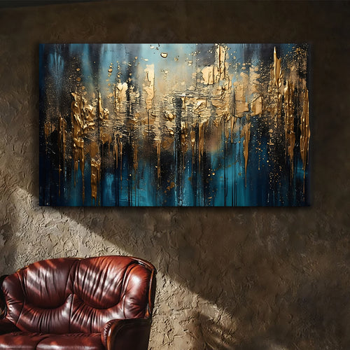 Canvas printed painting, not framed, rolled in tube, subject abstract