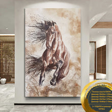 Load image into Gallery viewer, Canvas printed painting, not framed, rolled in tube, subject animal, horsses.
