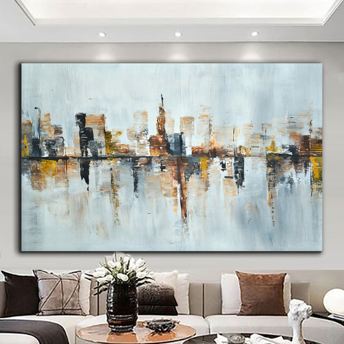 Canvas printed painting, not framed, rolled in tube, subject abstract