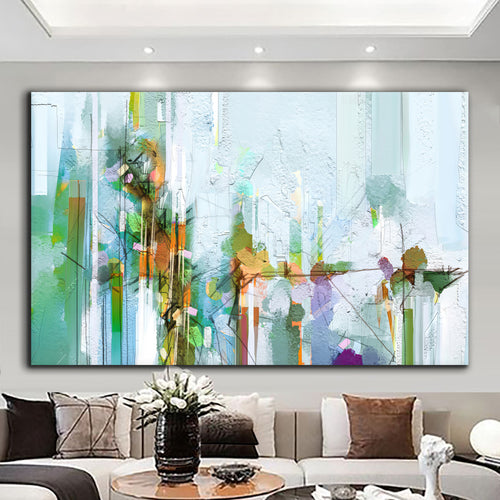 Canvas printed painting, not framed, rolled in tube, subject abstract