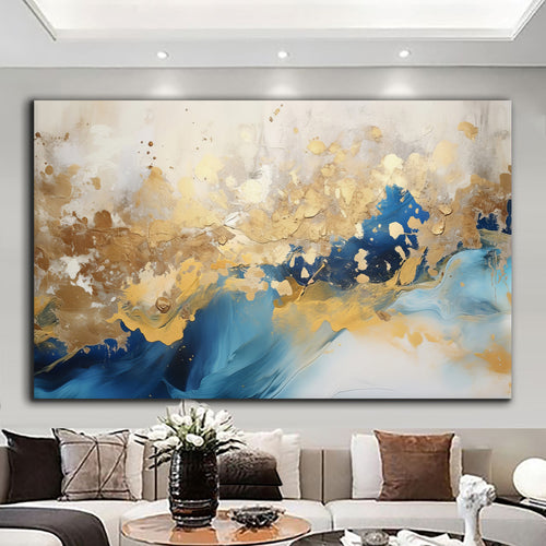 Canvas printed painting, not framed, rolled in tube, subject abstract