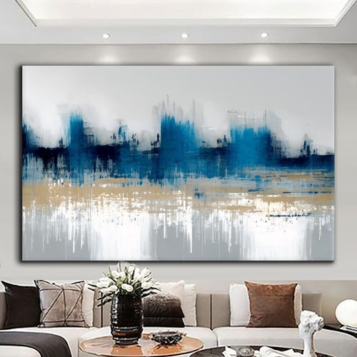 Canvas printed painting, not framed, rolled in tube, subject abstract