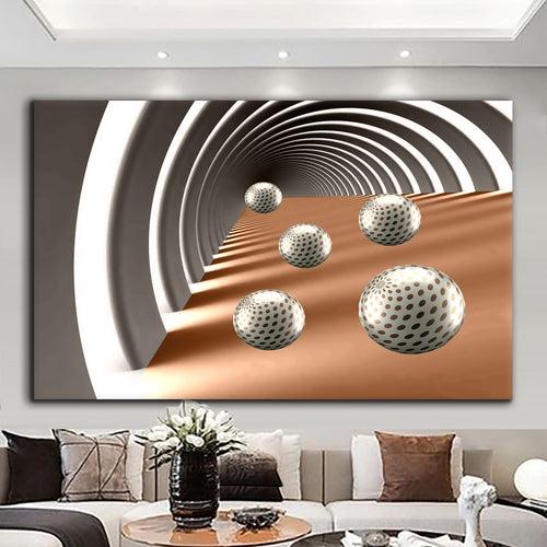 Canvas printed painting, not framed, rolled in tube, subject abstract