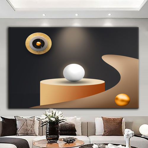 Canvas printed painting, not framed, rolled in tube, subject abstract