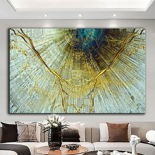 Canvas printed painting, not framed, rolled in tube, subject abstract