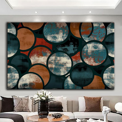 Canvas printed painting, not framed, rolled in tube, subject abstract