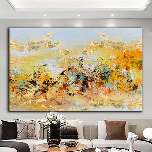 Canvas printed painting, not framed, rolled in tube, subject nature, preries, mountains.