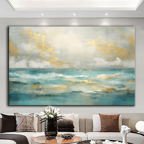 Canvas printed painting, not framed, rolled in tube, subject nature, preries, mountains.