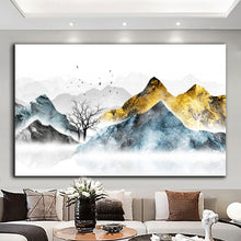 Load image into Gallery viewer, Canvas printed painting, not framed, rolled in tube, subject nature, preries, mountains.
