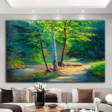 Load image into Gallery viewer, Canvas printed painting, not framed, rolled in tube, subject nature, preries, mountains.
