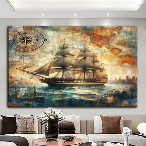 Canvas printed painting, not framed, rolled in tube, subject nature, preries, mountains.