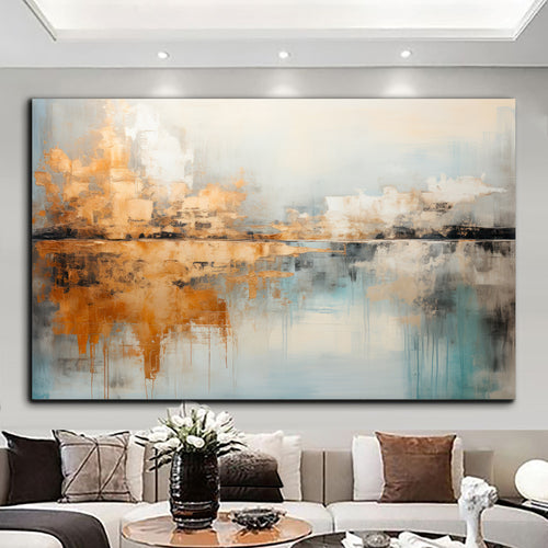 Canvas printed painting, not framed, rolled in tube, subject nature, preries, mountains.