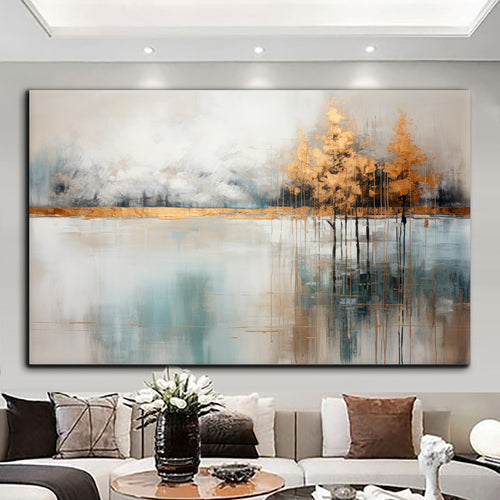 Canvas printed painting, not framed, rolled in tube, subject nature, preries, mountains.