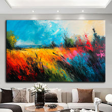 Load image into Gallery viewer, Canvas printed painting, not framed, rolled in tube, subject nature, preries, mountains.
