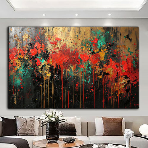 Canvas printed painting, not framed, rolled in tube, subject nature, preries, mountains.