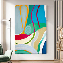 Load image into Gallery viewer, MAP299 Geometric Harmony - canvas wall art
