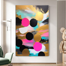 Load image into Gallery viewer, MAP304 Color Geometry - canvas wall art

