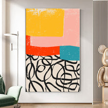 Load image into Gallery viewer, MAP293 Abstract Geometry - canvas wall art

