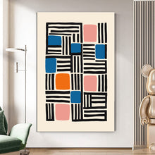 Load image into Gallery viewer, MAP348 Bright Geometry - canvas wall art
