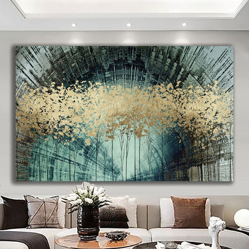 Canvas printed painting, not framed, rolled in tube, subject abstract