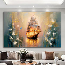 Load image into Gallery viewer, Canvas printed painting, not framed, rolled in tube, subject nature, preries, mountains.
