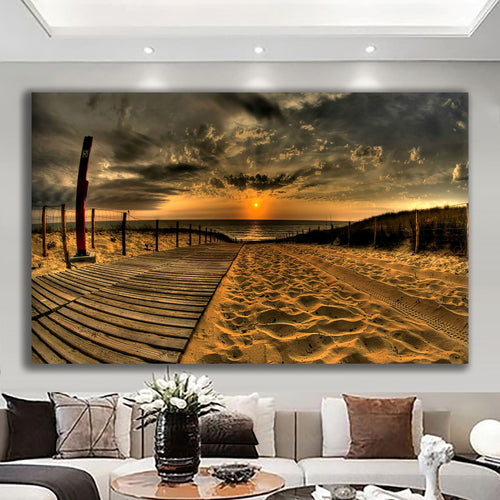 Canvas printed painting, not framed, rolled in tube, subject nature, preries, mountains.