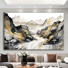 Load image into Gallery viewer, Canvas printed painting, not framed, rolled in tube, subject nature, preries, mountains.
