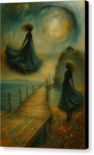 Load image into Gallery viewer, Mystical Figures by the Wish Bridge Ohrid - Canvas Print
