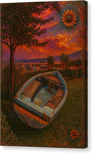 Load image into Gallery viewer, Ohrid Abandoned Rowboat at Sunset - Canvas Print

