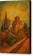 Load image into Gallery viewer, Ohrid Kaneo Church at Sunset - Canvas Print

