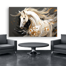 Load image into Gallery viewer, Canvas printed painting, not framed, rolled in tube, subject animal, horsses.
