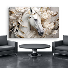 Load image into Gallery viewer, Canvas printed painting, not framed, rolled in tube, subject animal, horsses.
