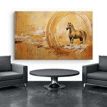 Load image into Gallery viewer, Canvas printed painting, not framed, rolled in tube, subject animal, horsses.
