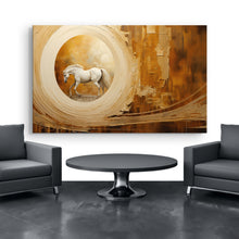 Load image into Gallery viewer, Canvas printed painting, not framed, rolled in tube, subject animal, horsses.
