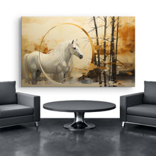 Load image into Gallery viewer, Canvas printed painting, not framed, rolled in tube, subject animal, horsses.
