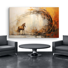 Load image into Gallery viewer, Canvas printed painting, not framed, rolled in tube, subject animal, horsses.
