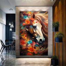 Load image into Gallery viewer, Canvas printed painting, not framed, rolled in tube, subject animal, horsses.
