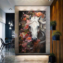 Load image into Gallery viewer, Canvas printed painting, not framed, rolled in tube, subject animal, horsses.
