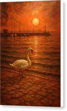 Load image into Gallery viewer, Orid Swan by Sunset Harbor - Canvas Print
