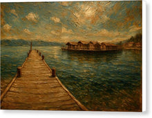 Load image into Gallery viewer, Peaceful Ohrid Lakeside Pier - Canvas Print
