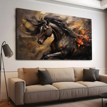 Load image into Gallery viewer, Canvas printed painting, not framed, rolled in tube, subject animal, horsses.
