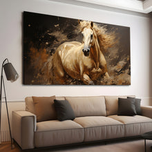 Load image into Gallery viewer, Canvas printed painting, not framed, rolled in tube, subject animal, horsses.
