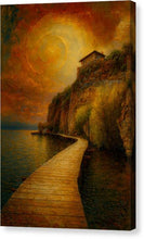 Load image into Gallery viewer, Serene Lakeside Path at Sunset Ohrid - Canvas Print
