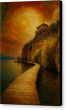 Load image into Gallery viewer, Serene Lakeside Path at Sunset Ohrid - Canvas Print
