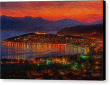 Load image into Gallery viewer, Sunset Over a Ohrid Coastal Town - Canvas Print
