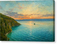 Load image into Gallery viewer, Sunset Over Serene Ohrid Lake - Canvas Print
